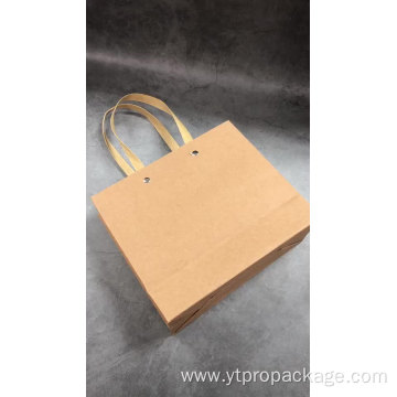 Recyclable Kraft Custom Shopping Paper Bag with handle